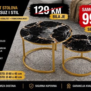 Moderan set stolića 2 u 1